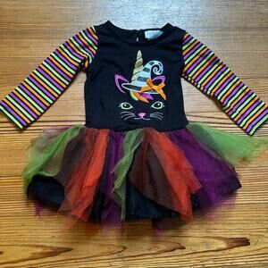 Emily Rose black Halloween cat long sleeve tutu dress SIZE 2
